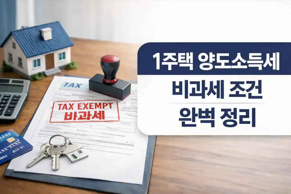 1주택 양도소득세 비과세 조건 완벽 정리