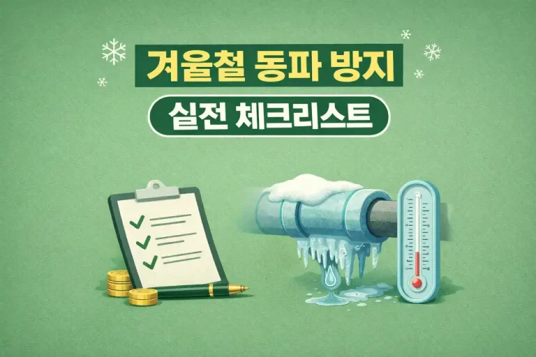 겨울철 동파 방지 실전 체크리스트