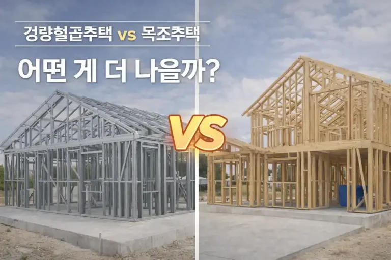 경량철골주택 vs 목조주택, 어떤 게 더 나을까?