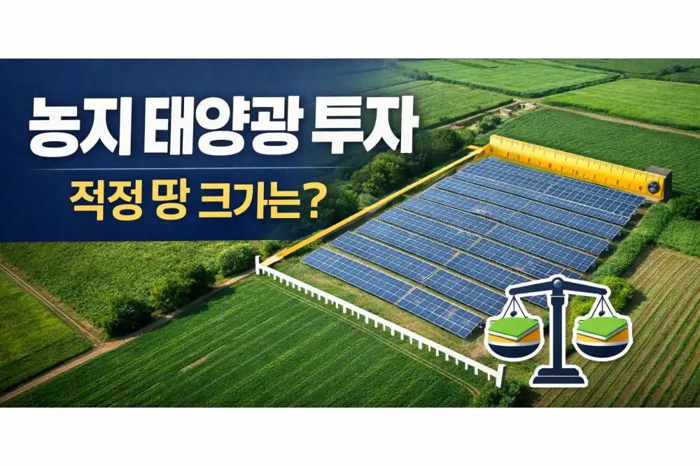 농지 태양광 투자, 적정 땅 크기는?