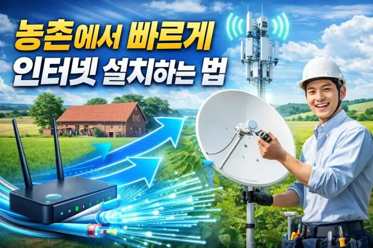 농촌에서 빠르게 인터넷 설치하는 법