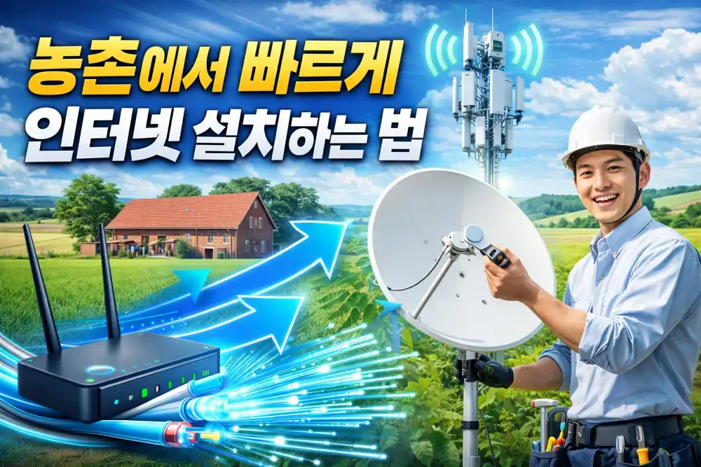 농촌에서 빠르게 인터넷 설치하는 법