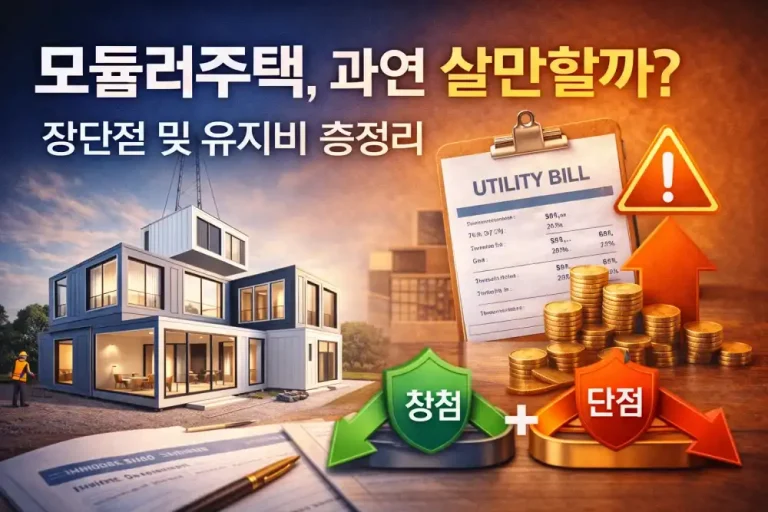 모듈러주택, 과연 살만할까? 장단점 및 유지비 총정리