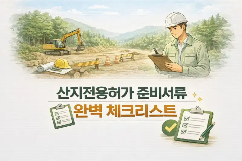 산지전용허가 준비서류 완벽 체크리스트