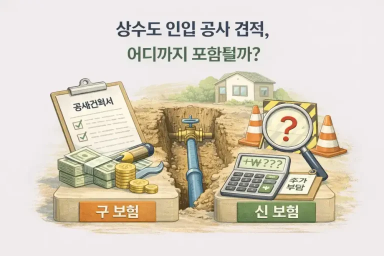 상수도 인입 공사 견적, 어디까지 포함될까?