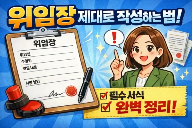 위임장 제대로 작성하는 법과 필수 서식