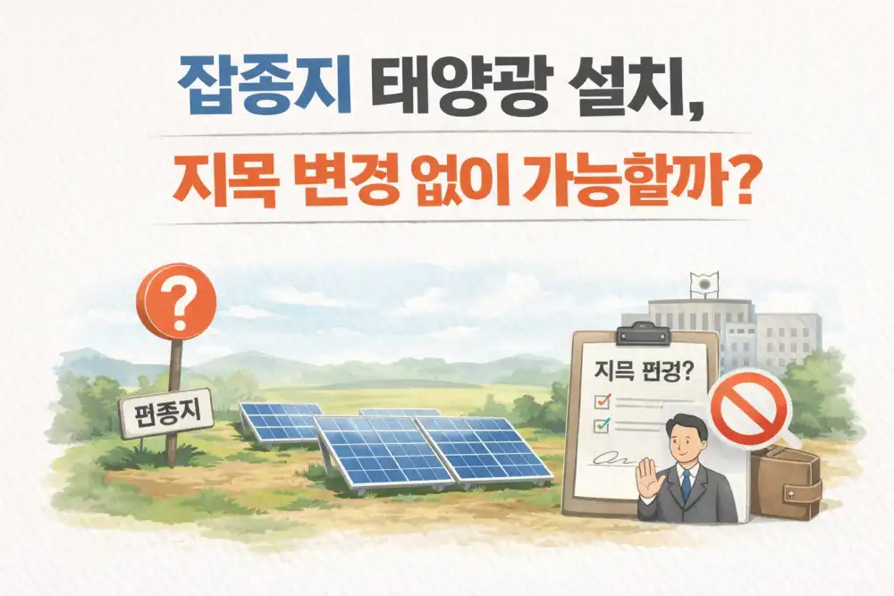 잡종지 태양광 설치, 지목 변경 없이 가능할까?