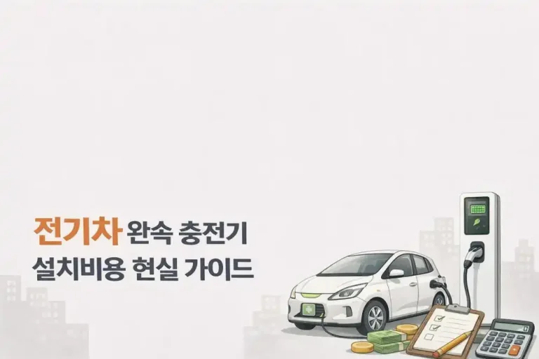 전기차 완속 충전기 설치비용 현실 가이드