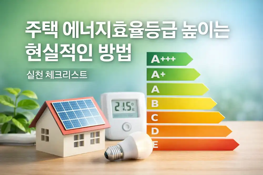 주택 에너지효율등급 높이는 현실적인 방법