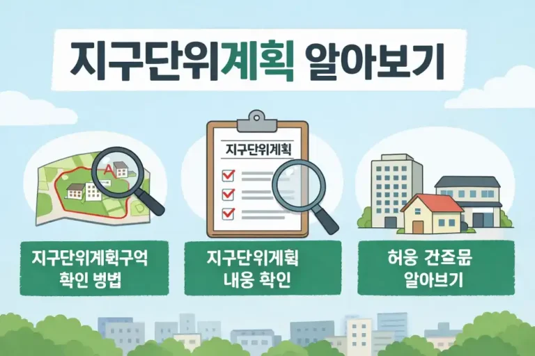 지구단위계획구역 지정여부 확인 방법