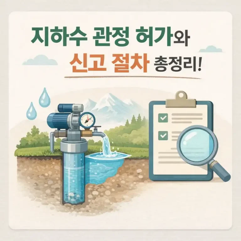 지하수 관정 허가와 신고 절차 총정리!