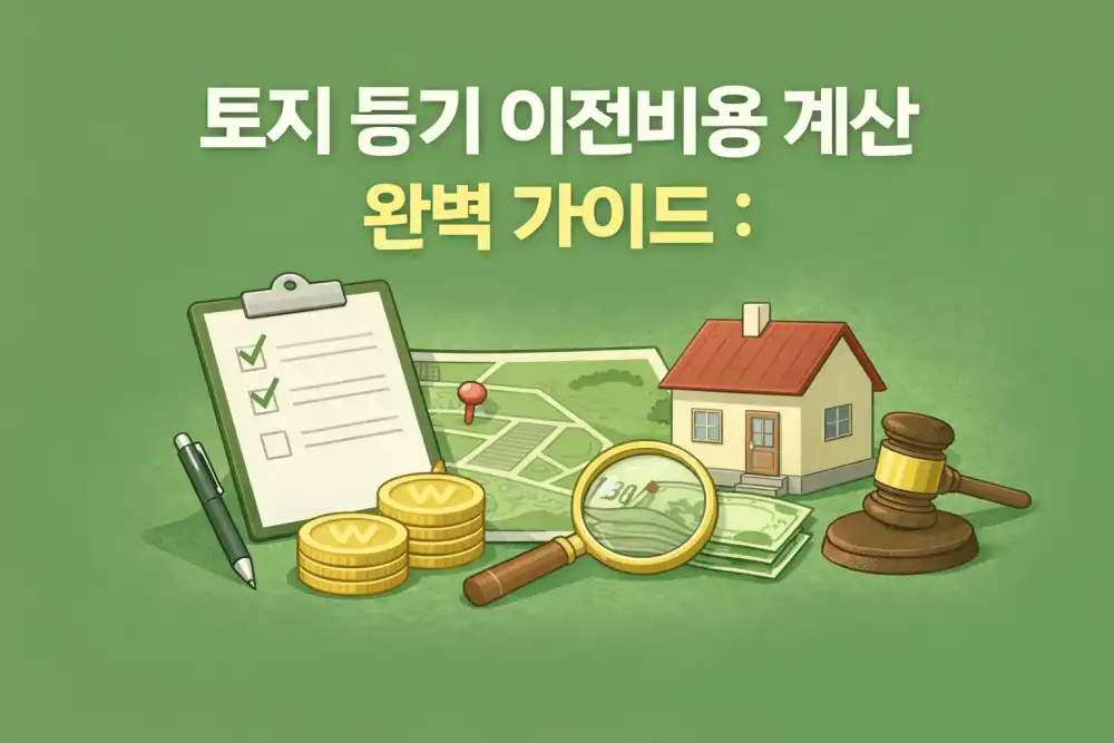 토지 등기 이전비용 계산 완벽 가이드