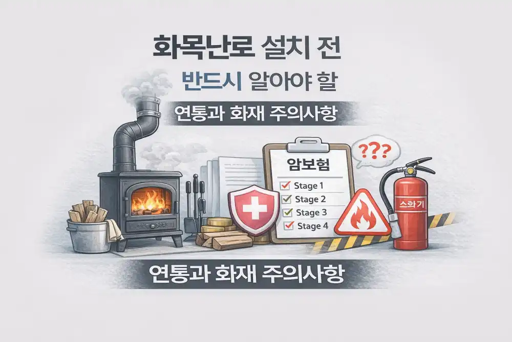 화목난로 설치 전 반드시 알아야 할 연통과 화재 주의사항