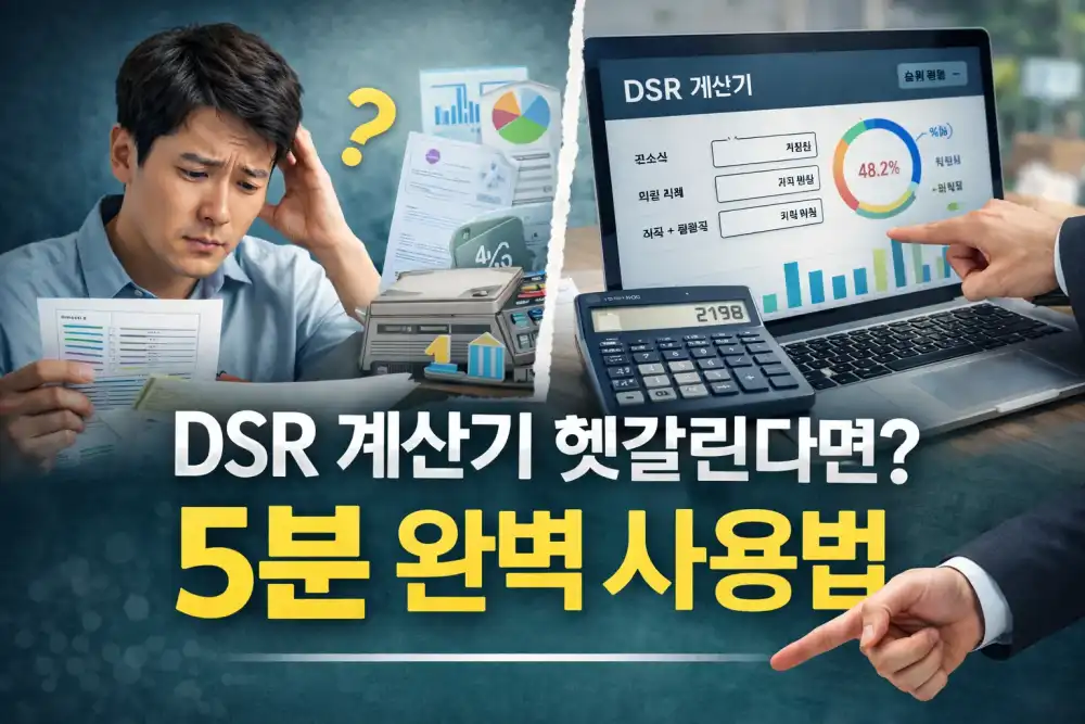 DSR 계산기 헷갈린다면? 5분 완벽 사용법