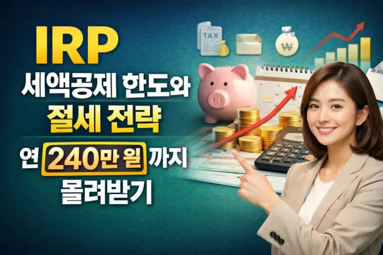 IRP 세액공제 한도와 절세 전략 연 240만 원까지 돌려받기