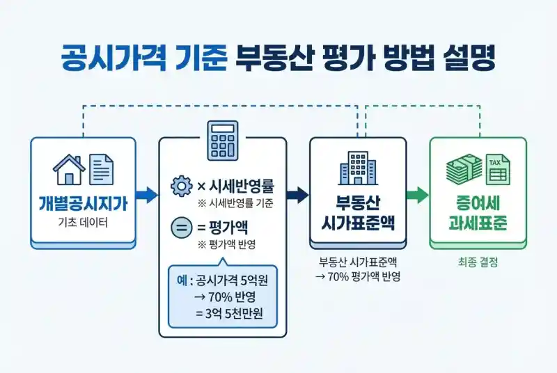 공시가격 기준 부동산 평가 방법 설명