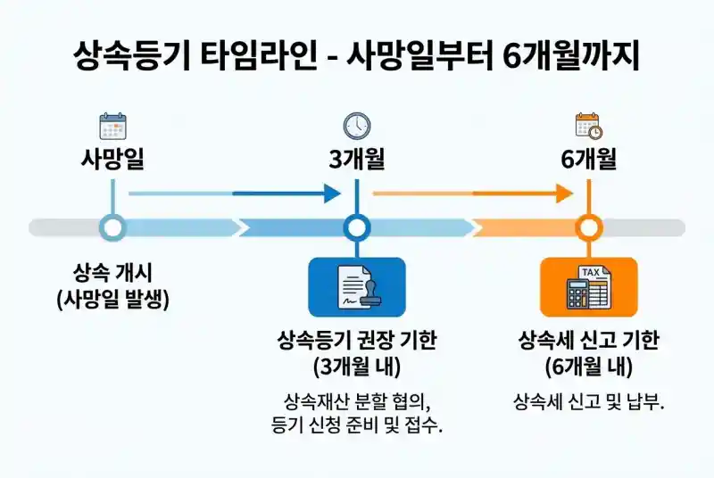 부동산 상속등기 6개월 내 완료? 절차와 타임라인 한눈에