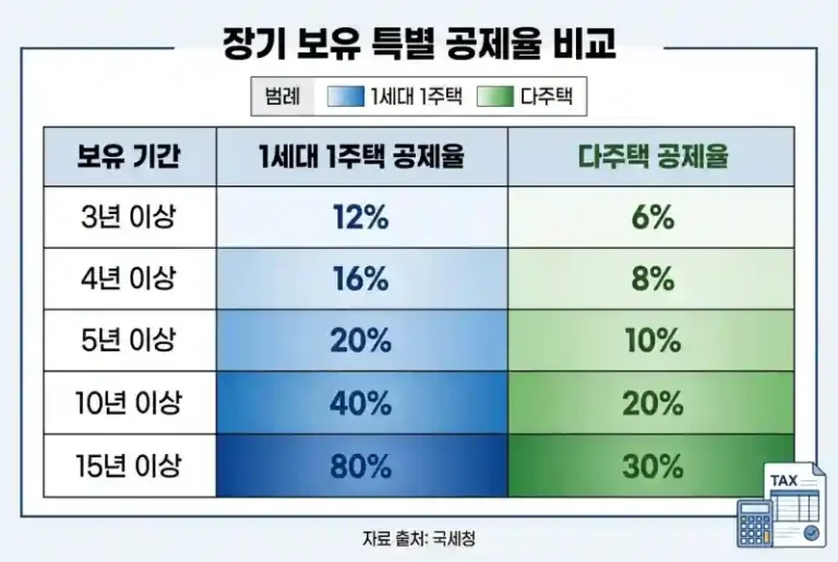 장기보유특별공제 실전 계산법! 유형별 사례로 정리
