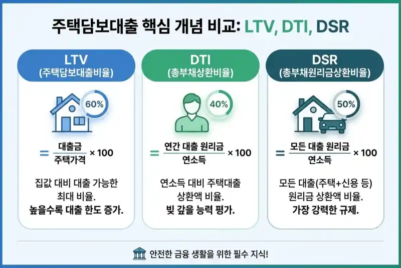 주담대 받기 전 꼭 알아야 할 LTV·DTI·DSR 완벽정리