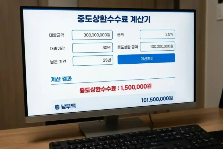 중도상환수수료 아까워? 계산법과 면제 조건 총정리