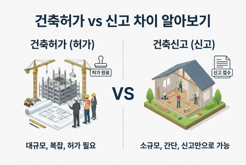 건축허가 vs 신고 차이 알아보기