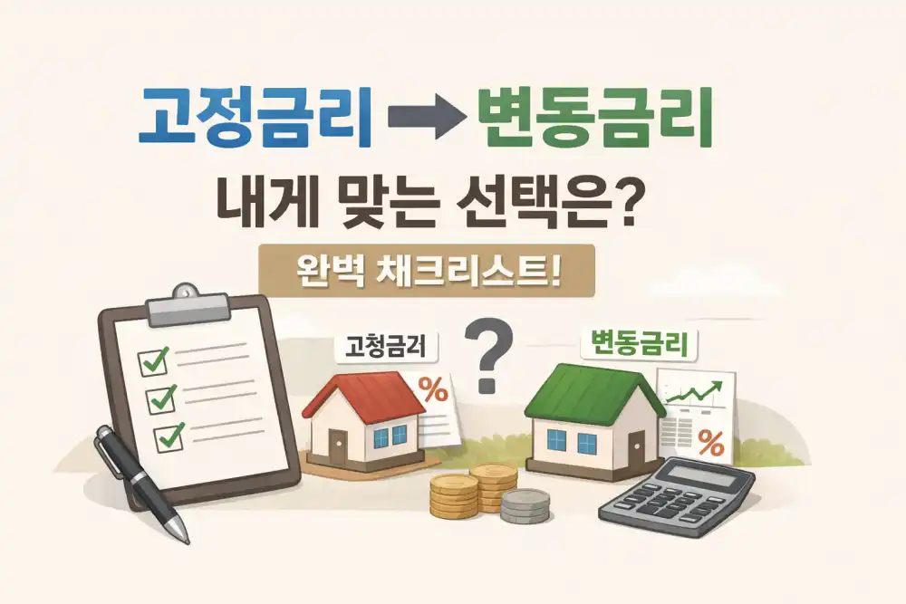 고정금리 vs 변동금리, 내게 맞는 선택은? 완벽 체크리스트