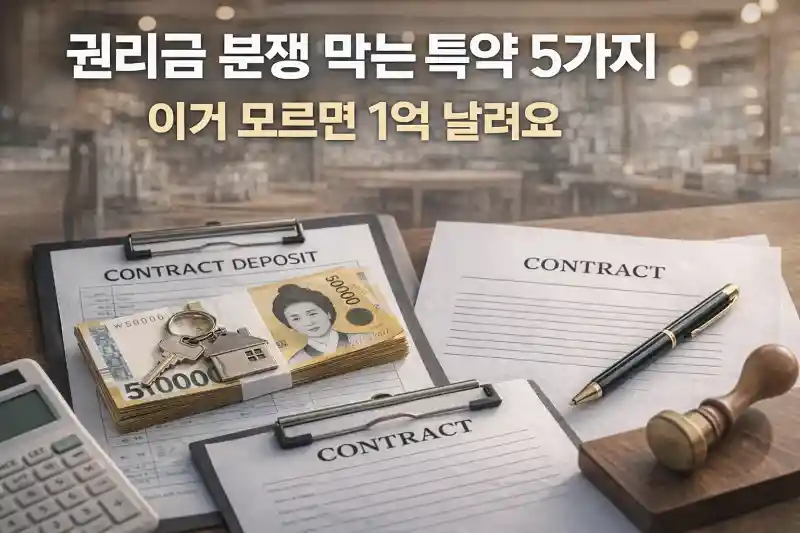 권리금 분쟁 막는 특약 5가지, 이거 모르면 1억 날려요