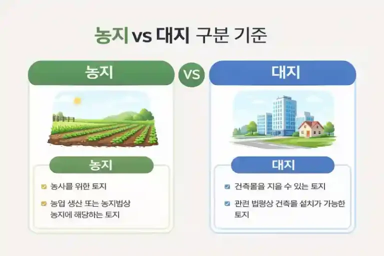 농지 vs 대지 세금 차이, 몰랐다간 손해