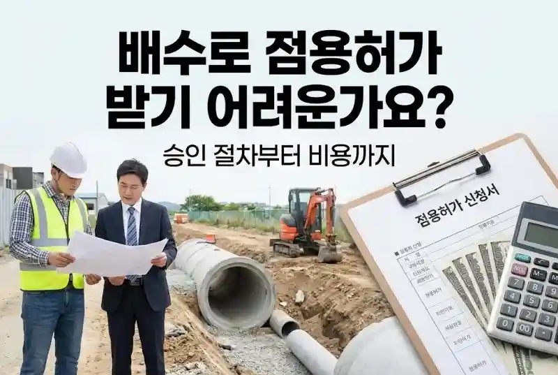배수로 점용허가 받기 어려운가요? 승인 절차부터 비용까지 총정리