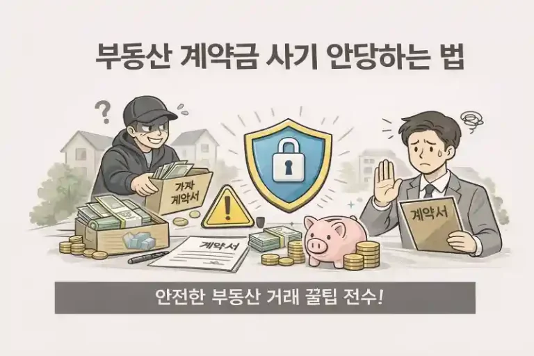 부동산 계약금 사기 안당하는 법