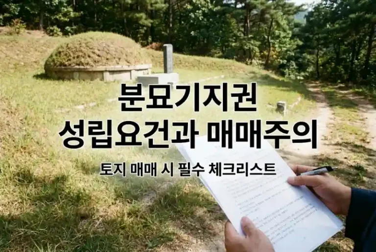 분묘기지권 성립요건과 매매주의