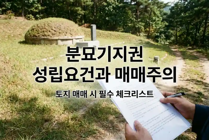 분묘기지권 성립요건과 매매주의