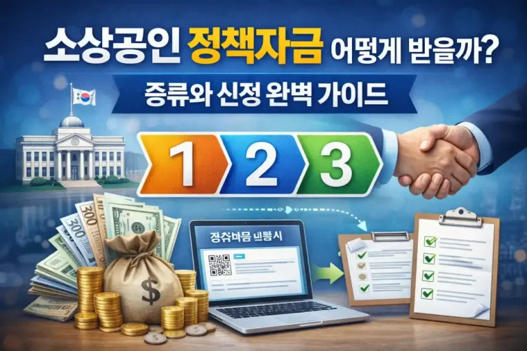 소상공인 정책자금 어떻게 받을까? 종류와 신청 완벽 가이드