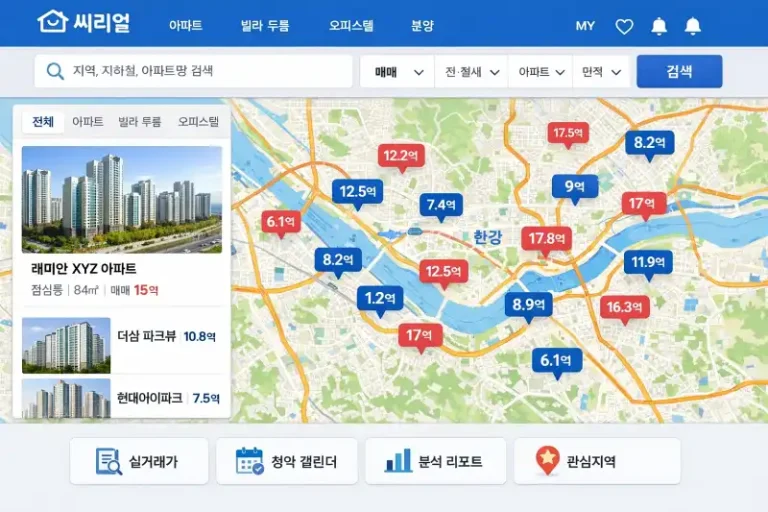 씨리얼 지도 사용법 궁금하세요? 부동산 정보 완벽 조회 가이드