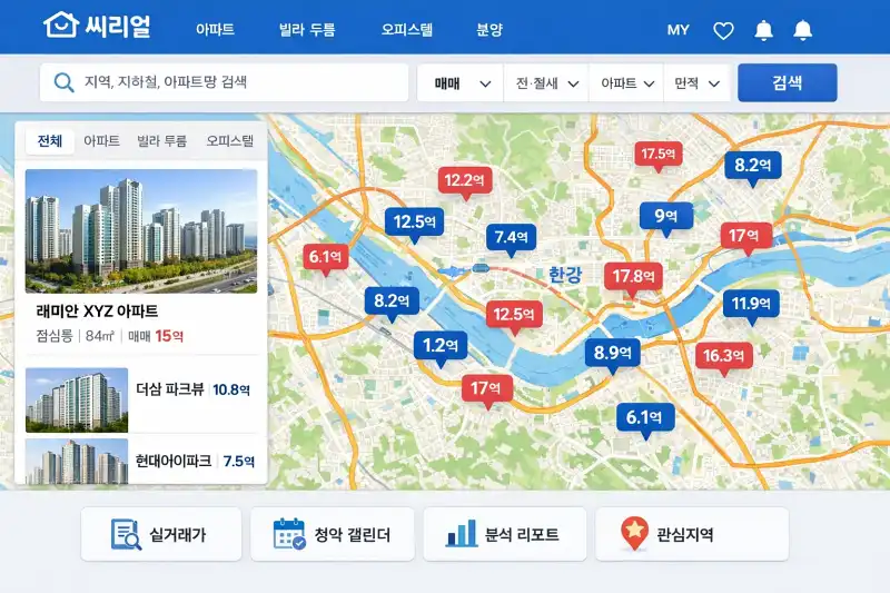 씨리얼 지도 사용법 궁금하세요? 부동산 정보 완벽 조회 가이드