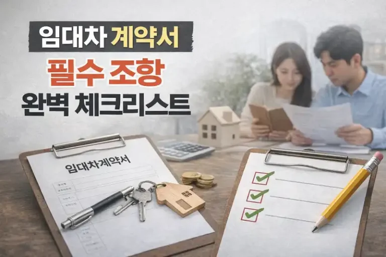 임대차 계약서 필수 조항 완벽 체크리스트