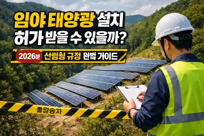임야 태양광 설치 허가 받을 수 있을까? 2026년 산림청 규정 완벽 가이드