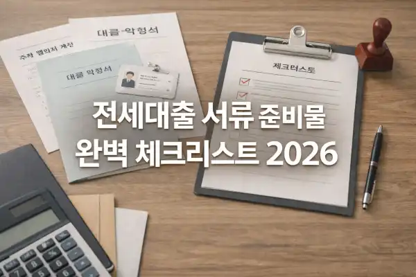 전세대출 서류 준비물 완벽 체크리스트 2026