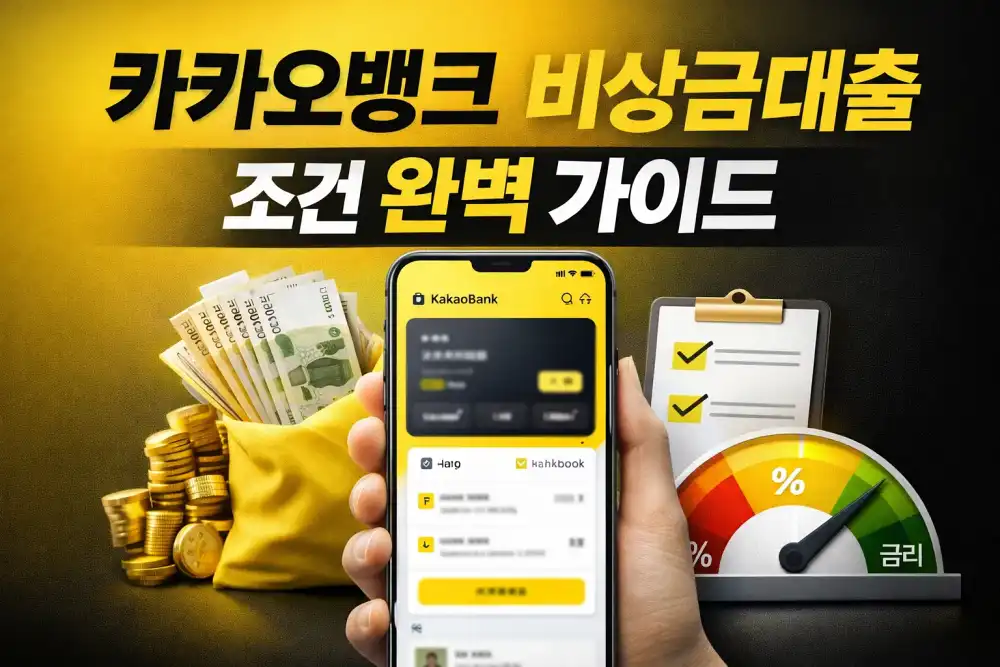 카카오뱅크 비상금대출 조건 완벽 가이드