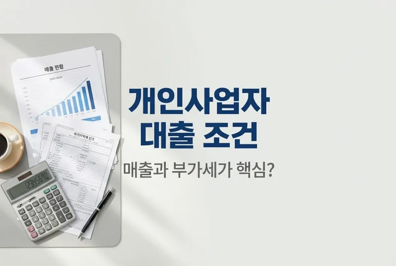 개인사업자 대출 조건 매출과 부가세가 핵심?