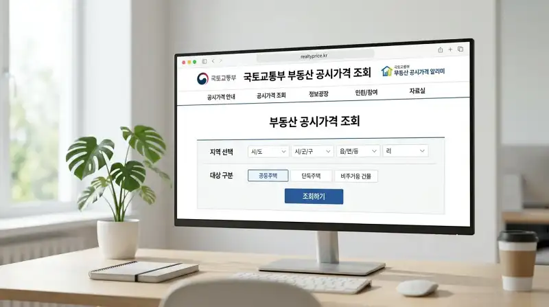 국토교통부 부동산 공시가격 조회 포털
