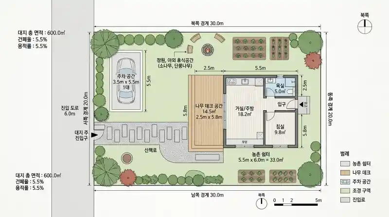 33㎡ 쉼터 배치도