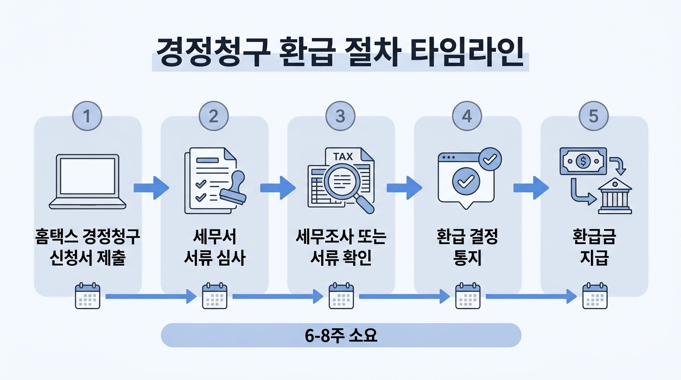 경정청구 환급 절차 타임라인