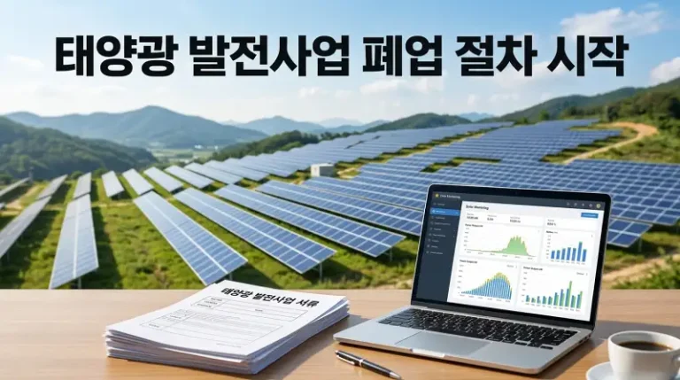 태양광 발전사업 폐업 절차 시작