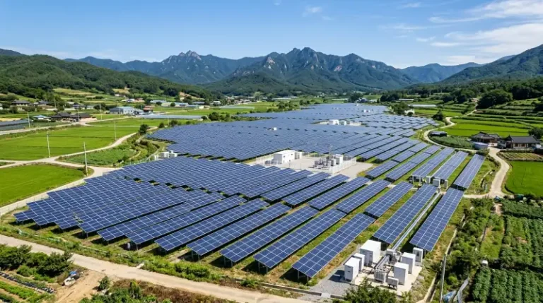 태양광 발전소 전경 사진