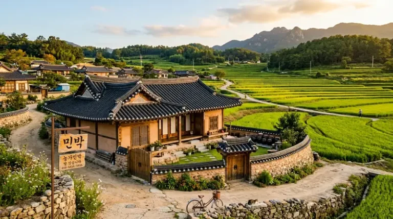 한국 농촌 전통 단독주택 민박 풍경