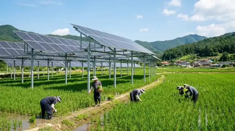 한국 영농형 태양광 현장 블로그 헤더 이미지