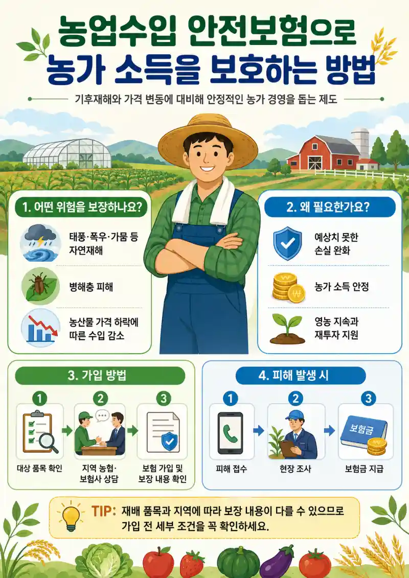 농업수입 안전보험으로 농가 소득을 보호하는 방법