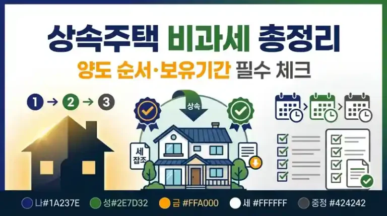 상속주택 비과세 총정리