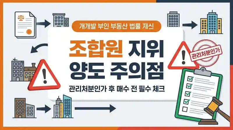 조합원 지위 양도 주의점